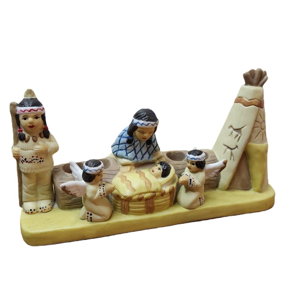 MSR Imports 1993 Native American Nativity Advent Candle Holder – Figurine